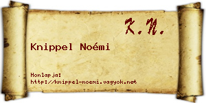 Knippel Noémi névjegykártya